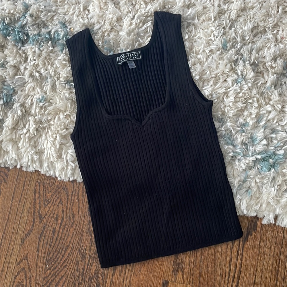 Bagatelle Scoop Neck Ribbed Tank
